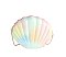 Rainbow Seashell Clutch Crossbody Bag