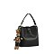 Fashion Bucket Satchel with Bag Charm