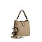 Fashion Bucket Satchel with Bag Charm