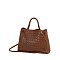 Fashion Woven Muse Brass Satchel