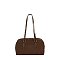 Faux Suede Boston Bag
