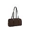 Faux Suede Boston Bag