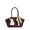 Lace Bow Bag Charm Top Handle Tote Bag