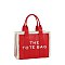 THE TOTE BAG Teddy Trim Tote Satchel