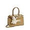 Bag Charm Buckle Top Handle Satchel