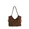 Faux Suede Shoulder Bag