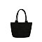Faux Suede Colorblock Tote Bag