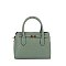 Embossed Croc Top Handle Satchel