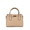 Embossed Croc Top Handle Satchel