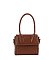 Whipstitch Flap Crossbody Bag Satchel