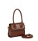 Whipstitch Flap Crossbody Bag Satchel