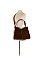 Faux Suede Twist Lock Top Handle Satchel