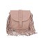 Suede Fringe Flap Crossbody Bag