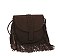 Suede Fringe Flap Crossbody Bag
