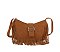 Suede Buckle Flap Fringe Crossbody Bag