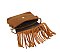 Western Concho Fringe Flap Crossbody Bag