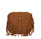 Belted Fringe Flap Crossbody Bag