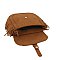 Belted Flap Fringe Crossbody Bag