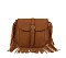 Belted Flap Fringe Crossbody Bag