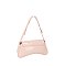 Glossy Saddle Flap Shoulder Bag