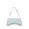 Glossy Saddle Flap Shoulder Bag