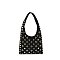 Studded Faux Suede Shoulder Bag