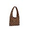 Studded Faux Suede Shoulder Bag