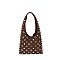 Studded Faux Suede Shoulder Bag