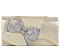 Metallic Satin Bow Flap Clutch Evening Bag