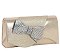 Metallic Satin Bow Flap Clutch Evening Bag