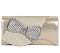 Metallic Satin Bow Flap Clutch Evening Bag