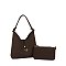 Faux Suede 2-in-1 Shoulder Bag