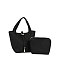 Fashion Buckle Flap 2-in-1 Bucket Bag