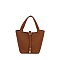 Fashion Buckle Flap 2-in-1 Bucket Bag