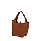 Fashion Buckle Flap 2-in-1 Bucket Bag