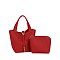 Fashion Buckle Flap 2-in-1 Bucket Bag