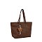 Fashion Woven Charm Shopper Tote Bag