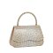Rhinestone Satin Top Handle Clutch Satchel
