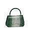 Rhinestone Satin Top Handle Clutch Satchel