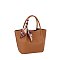 Scarf Top Handle 2-in-1 Shopper Satchel Bag