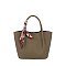 Scarf Top Handle 2-in-1 Shopper Satchel Bag