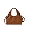 Faux Suede Satchel