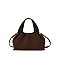 Faux Suede Satchel