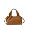 Faux Suede Satchel