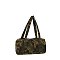 Camo Canvas Barrel Bag