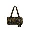 Camo Canvas Barrel Bag