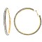 TRENDY 8CM RHINESTONE HOOP EARRINGS