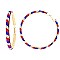 TRENDY 8CM RHINESTONE HOOP EARRINGS
