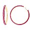 TRENDY 8CM RHINESTONE HOOP EARRINGS