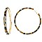 TRENDY 8CM RHINESTONE HOOP EARRINGS